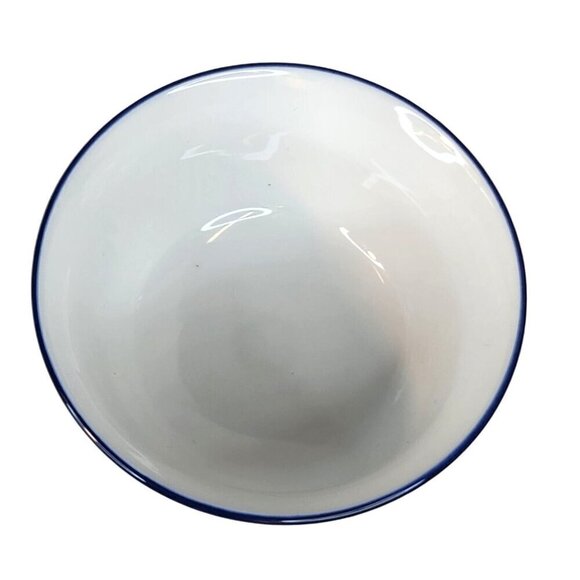 Pier 1 Blue White Hand painted Salad, Cereal Serving Bowl 5" Mint Condition. - Picture 7 of 7